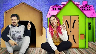 QUEM FEZ A MELHOR CASA DE PAPELÃO | Gabriel e Shirley 2.0