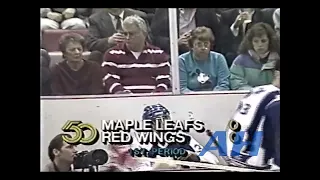 NHL Mar. 2, 1990 Sheldon Kennedy,DET v Daniel Marois,TOR Toronto Maple Leafs Detroit Red Wings