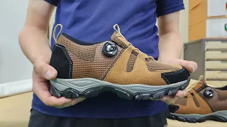 Video showing the process of making light trekking shoes