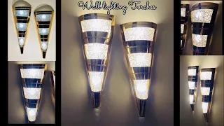 Dollar Dollar DIY Gold Wall LED Lighting Torches Pinterest Inspired #StayHome #WithMe #Together 2020