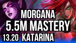 MORGANA vs KATARINA (MID) | 5.5M mastery, 1000+ games | KR Master | 13.20