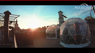 Igloo Dining Domes on Rooftop