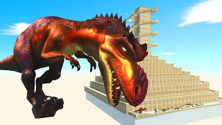 Let's Escape Momma's Dinosaur - High Tower Challenge | Animal Revolt Battle Simulator