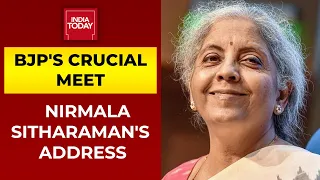 BJP Meet: Finance Minister Nirmala Sitharaman Addresses Lists Out Benefits Provided To Farmers