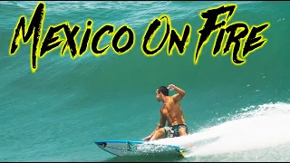 ROAD TRIP ACROSS MEXICO!! Surfing perfect sandbar point breaks!!