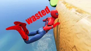 GTA 5 Spiderman Funny Wasted Jumps Fails Ep.175 (Fails Moments)