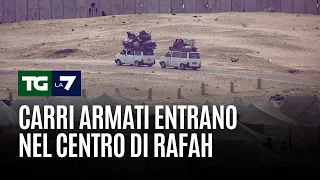 Carri armati entrano nel centro di Rafah