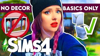 Can I Build a GOOD House Using Only Essential Objects in The Sims 4? BASICS ONLY BUILD CHALLENGE