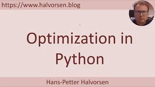 Optimization in Python