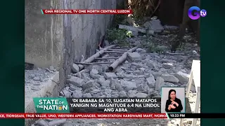 'Di bababa sa 10, sugatan matapos yanigin ng magnitude 6.4 na lindol ang Abra | SONA