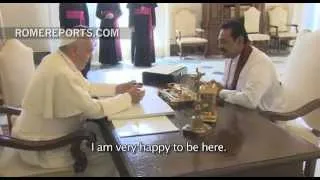 Sri Lanka's president meets with the Pope at the Vatican