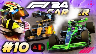 F1 24 CAREER MODE: Sauber LEADS the Race! My Tyre's ON FIRE!