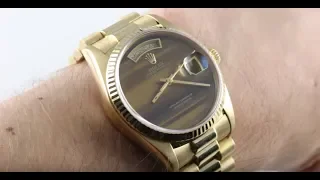 Rolex Day-Date (TIGER'S EYE DIAL/Vintage) 18038 Luxury Watch Review