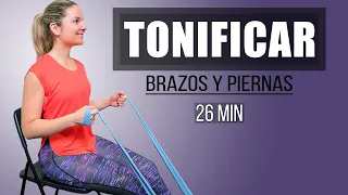 Brazos y Piernas TONIFICADOS con Bandas y Silla - 26 min