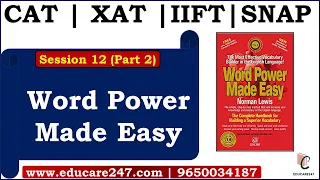 Word Power Made Easy | Session 12 (Part 2): Norman Lewis | MBA Words | CAT 2020 | NMAT 2020  | IIFT