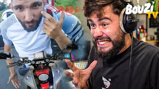 IL LUI CHERCHE L'EMBROUILLE ALORS QU'IL A TORD !! (React Moto)