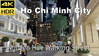 4K HDR | Nguyen Hue Walking Street in Ho Chi Minh City - Saturday Night | Vietnam 2023