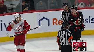 Former Teammates Alex DeBrincat And Brady Tkachuk Relentlessly Chirp Each Other During Scrum