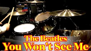 The Beatles - You Won't See Me (Drums cover from fixed angle)