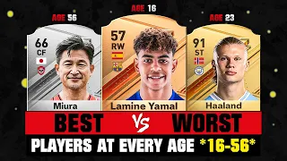 BEST VS WORST Football Players At Every Age 16-56! 😱🔥 ft. Yamal, Miura, Haaland… etc