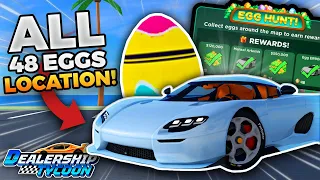 ALL 48 EGGS LOCATION IN DEALERSHIP TYCOON! - Roblox