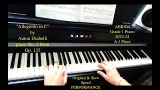 "Allegretto in C" by Anton Diabelli - Grade 1 Piano Exam piece ( A:1 ) ABRSM 2023 - 24 - PERFORMANCE