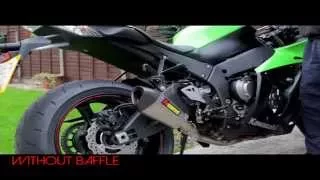 2011 - 2015 ZX10R Full Akrapovic system baffles comparison