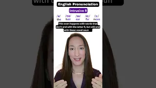 English Pronunciation: the INTRUSIVE R #shorts #pronunciation