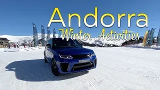 Andorra winter activities. Range Rover snow experience