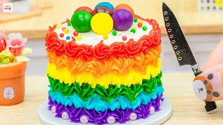 Miniature Rainbow Chocolate Cake 🌈Stunning Miniature Rainbow Cake Decorating | 1000+ Miniature Ideas
