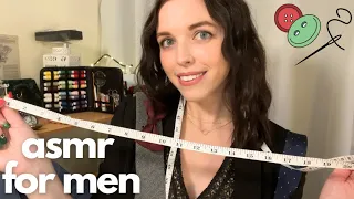 Men's Tailor Shop ASMR🧵 | Detailed Suit Fitting,Measuring You, Soft Spoken Roleplay, Fabric Sounds