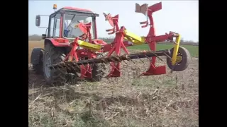 Szántás 2016 Mtz 952.4 + Helti Pluto