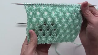 Ажурний візерунок спицями Сітка спосіб №2 ✅ Knitting patterns