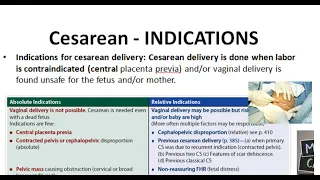 Obstetrics 691 c Cesarean section CS Indication relative absolute