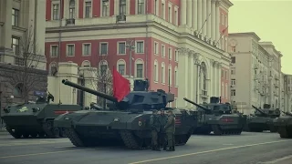 Военная техника едет на репетицию Парада Победы 2017