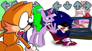 Madness Stories: Mini Crewmate vs Sonic.exe, Corrupted Twilight Sparkle | Among Us vs FNF Animation