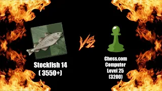 STOCKFISH 14 V/S CHESS.COM COMPUTER LEVEL 25 | CHESS FANTASY