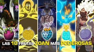 Las 10 FRUTAS ZOAN más PODEROSAS en ONE PIECE (FRUTAS del DIABLO)