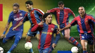 The first goals of Brazilian superstars at Barça