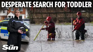 Desperate search for missing boy, 2, who fell into fast-moving river before dad tried to save him