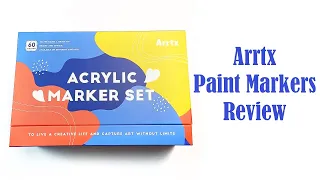 Arrtx 60 Acrylic Paint Marker Set Review. They're Brush Nibs! Swatching & Fun Projects