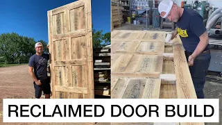 Building a solid reclaimed wood door