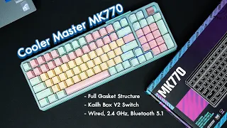 คีย์บอร์ดโดนใจสาย Custom สวิช Kailh Box V2 รองรับแบบไร้สาย Gasket Structure - Cooler Master MK770