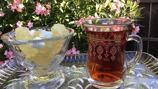 How to make Persian tea   Saffron Tea is a mood lifting شعری زیبا از فریدون مشیری#Fereydoun Moshiri