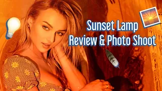 **VIRAL** Sunset Lamp Review & Photoshoot 🌅💡🪶