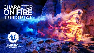 Niagara Fluids Tutorial: Character on Fire Simulation (Skeletal Mesh) VFX in Unreal Engine 5.3