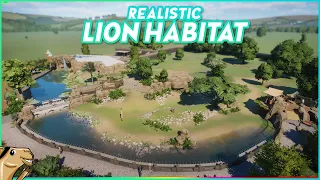 Full Realistic Lion Habitat Tour & Planet Zoo Speedbuild