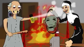 GRANNY THE HORROR GAME ANIMATION COMPILATION #10 : All Evil Nun in Granny