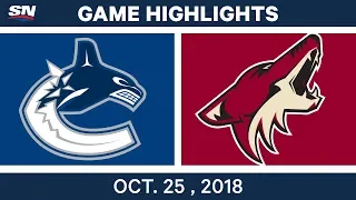 NHL Highlights | Canucks vs. Coyotes - Oct. 25, 2018