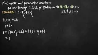 Vector and parametric equations of the line (KristaKingMath)